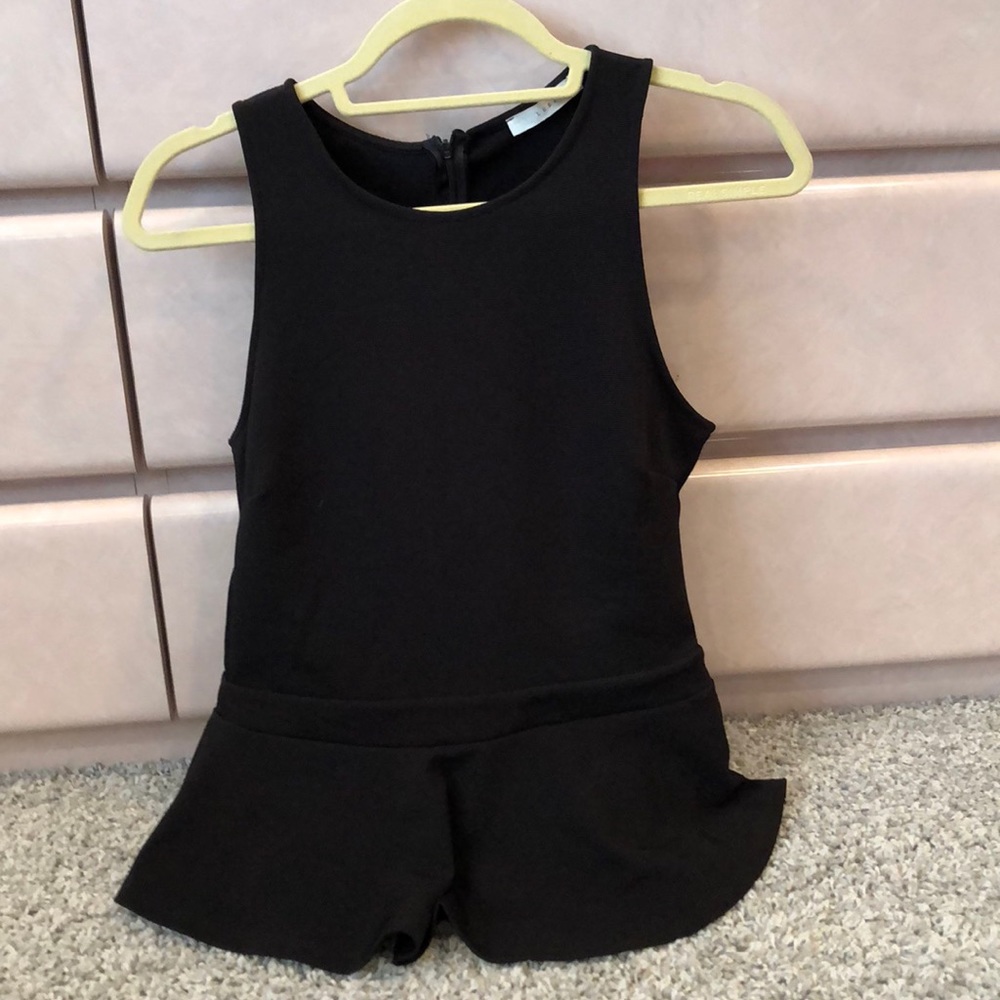 Black Peplum Tank